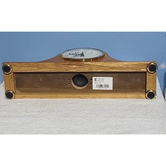 RARE VINTAGE Howard Miller Mantle Desk Clock Model 635-102 Made In Germany.CLEAN - Picture 7 of 8